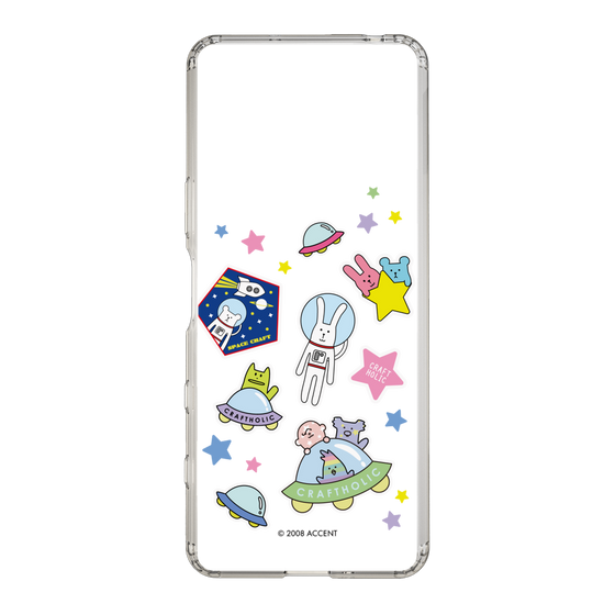 スリムプロテクションケース［ CRAFTHOLIC - Sticker ］