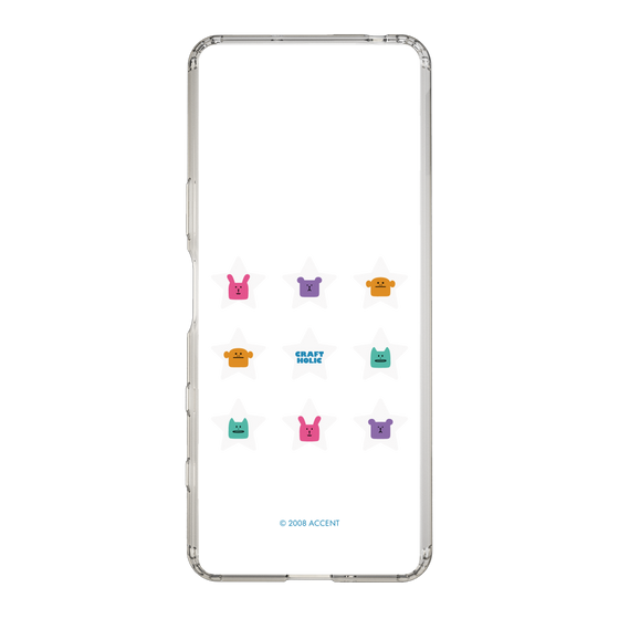 スリムプロテクションケース［ CRAFTHOLIC - Stars ］