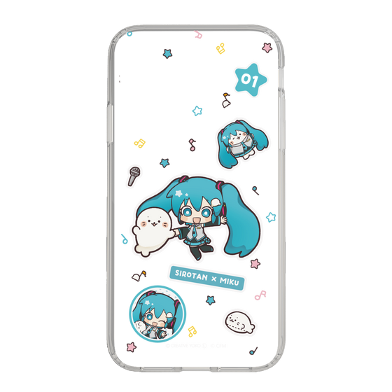 スリムプロテクションケース［ しろたん×初音ミク - ステッカー ］