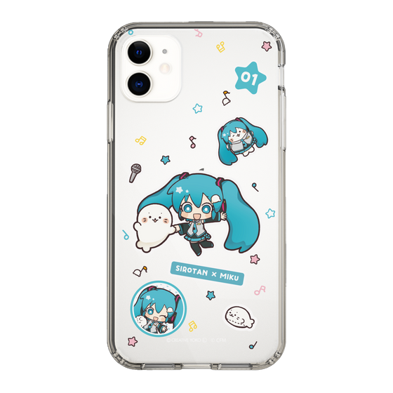 スリムプロテクションケース［ しろたん×初音ミク - ステッカー ］