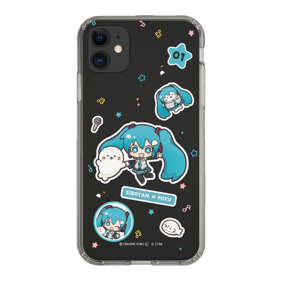 スリムプロテクションケース［ しろたん×初音ミク - ステッカー ］