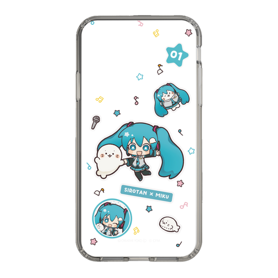 スリムプロテクションケース［ しろたん×初音ミク - ステッカー ］