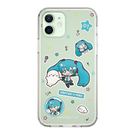 スリムプロテクションケース［ しろたん×初音ミク - ステッカー ］