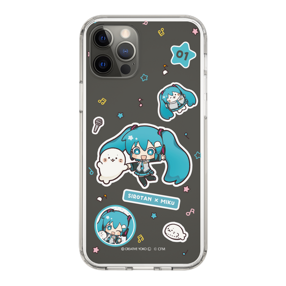 スリムプロテクションケース［ しろたん×初音ミク - ステッカー ］