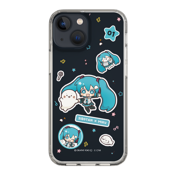 スリムプロテクションケース［ しろたん×初音ミク - ステッカー ］