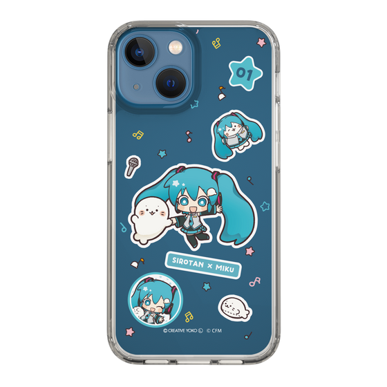 スリムプロテクションケース［ しろたん×初音ミク - ステッカー ］