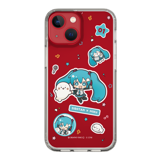 スリムプロテクションケース［ しろたん×初音ミク - ステッカー ］