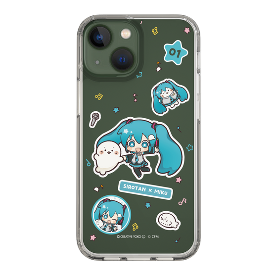 スリムプロテクションケース［ しろたん×初音ミク - ステッカー ］