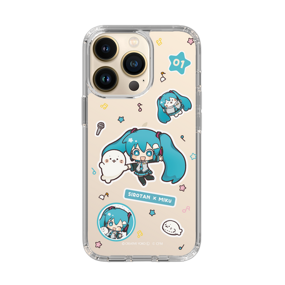 スリムプロテクションケース［ しろたん×初音ミク - ステッカー ］