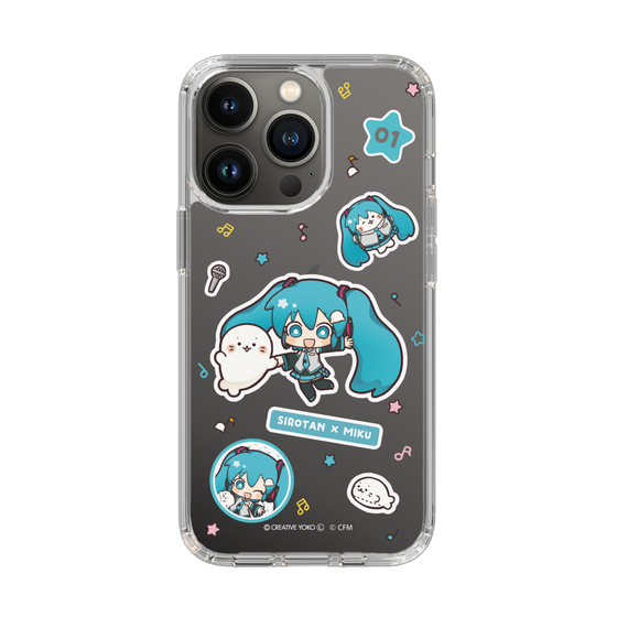 スリムプロテクションケース［ しろたん×初音ミク - ステッカー ］
