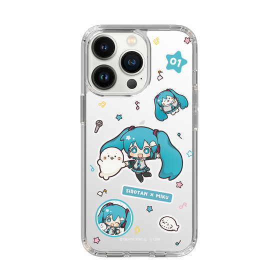 スリムプロテクションケース［ しろたん×初音ミク - ステッカー ］
