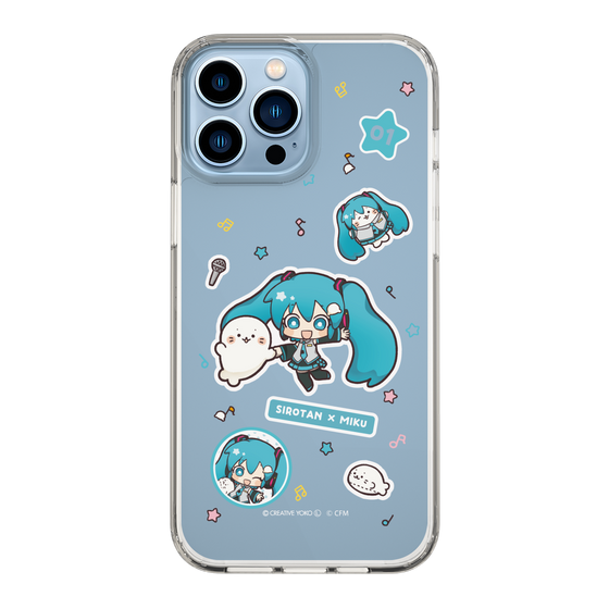 スリムプロテクションケース［ しろたん×初音ミク - ステッカー ］