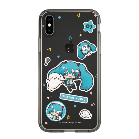 スリムプロテクションケース［ しろたん×初音ミク - ステッカー ］