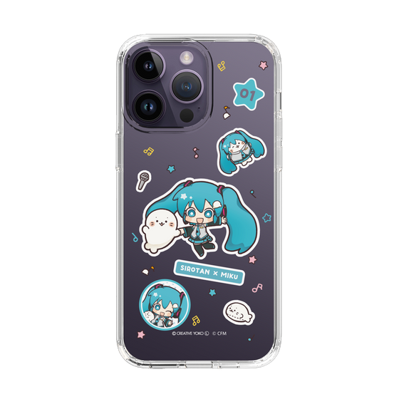 スリムプロテクションケース［ しろたん×初音ミク - ステッカー ］