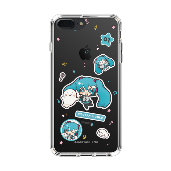 スリムプロテクションケース［ しろたん×初音ミク - ステッカー ］