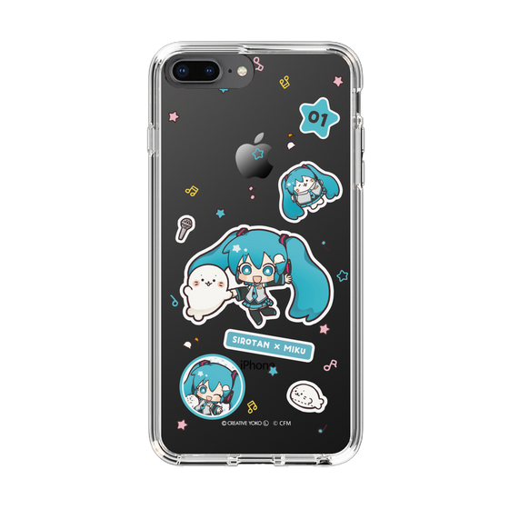 スリムプロテクションケース［ しろたん×初音ミク - ステッカー ］