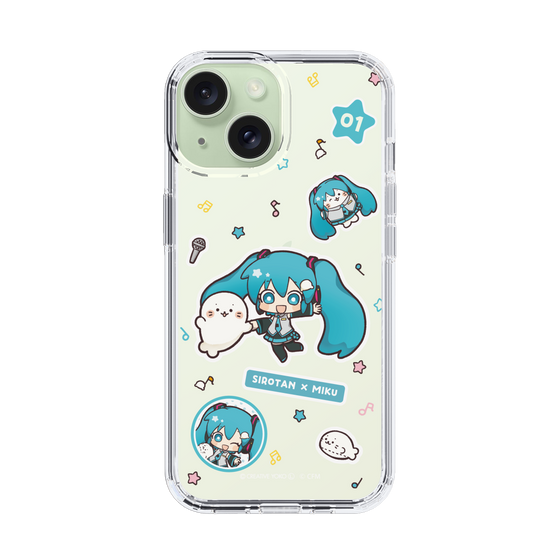 スリムプロテクションケース［ しろたん×初音ミク - ステッカー ］