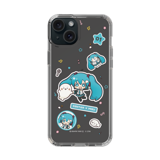 スリムプロテクションケース［ しろたん×初音ミク - ステッカー ］