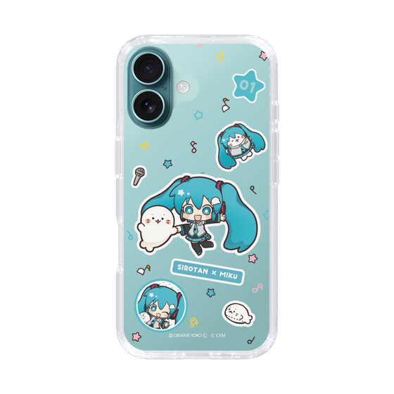 スリムプロテクションケース［ しろたん×初音ミク - ステッカー ］