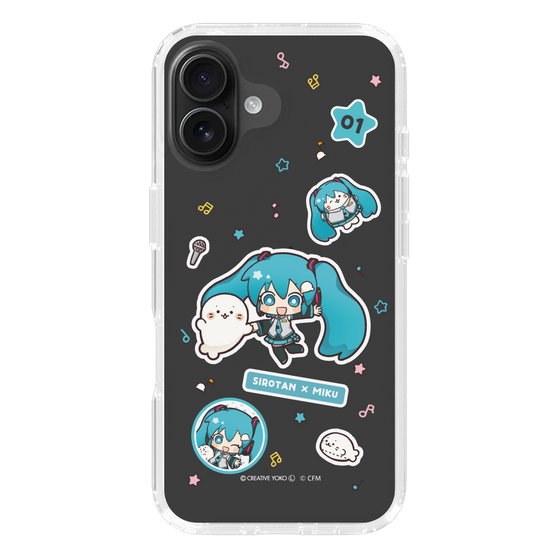 スリムプロテクションケース［ しろたん×初音ミク - ステッカー ］