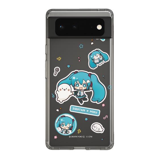 スリムプロテクションケース［ しろたん×初音ミク - ステッカー ］