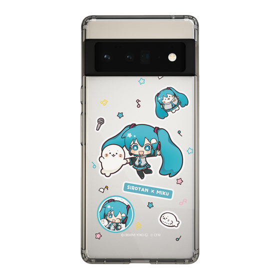 スリムプロテクションケース［ しろたん×初音ミク - ステッカー ］