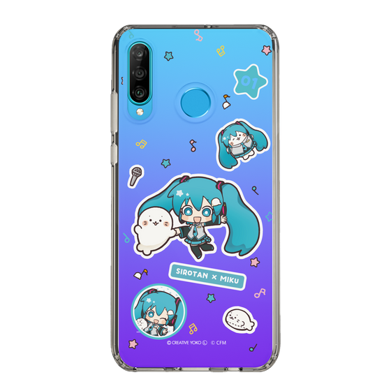 スリムプロテクションケース［ しろたん×初音ミク - ステッカー ］