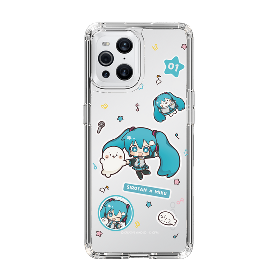 スリムプロテクションケース［ しろたん×初音ミク - ステッカー ］