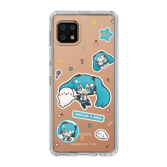 スリムプロテクションケース［ しろたん×初音ミク - ステッカー ］