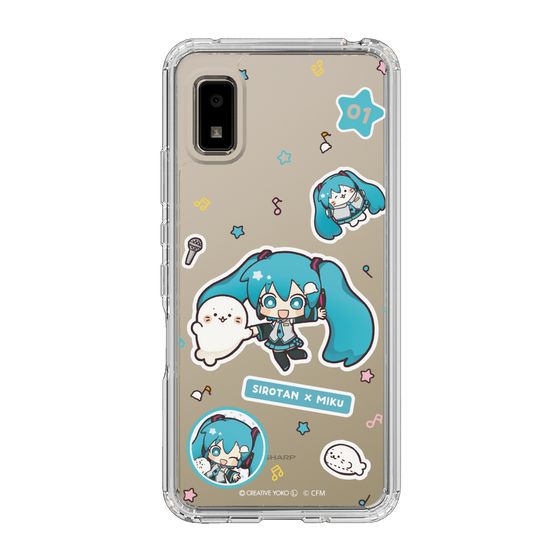 スリムプロテクションケース［ しろたん×初音ミク - ステッカー ］