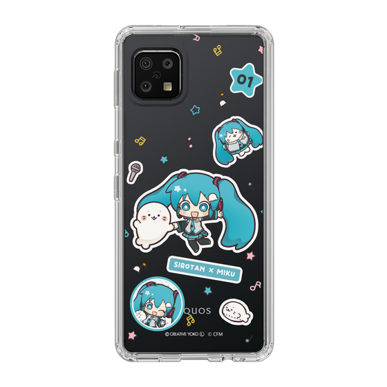 スリムプロテクションケース［ しろたん×初音ミク - ステッカー ］