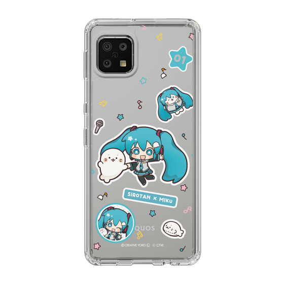 スリムプロテクションケース［ しろたん×初音ミク - ステッカー ］