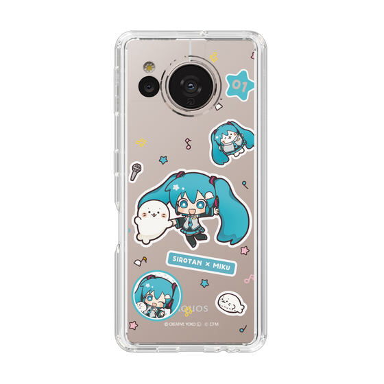 スリムプロテクションケース［ しろたん×初音ミク - ステッカー ］
