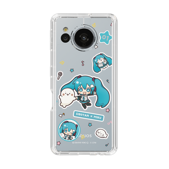 スリムプロテクションケース［ しろたん×初音ミク - ステッカー ］