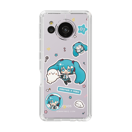 スリムプロテクションケース［ しろたん×初音ミク - ステッカー ］