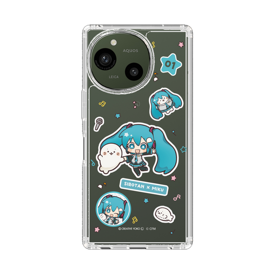 スリムプロテクションケース［ しろたん×初音ミク - ステッカー ］