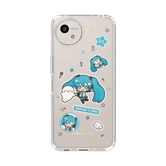 スリムプロテクションケース［ しろたん×初音ミク - ステッカー ］