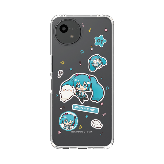 スリムプロテクションケース［ しろたん×初音ミク - ステッカー ］