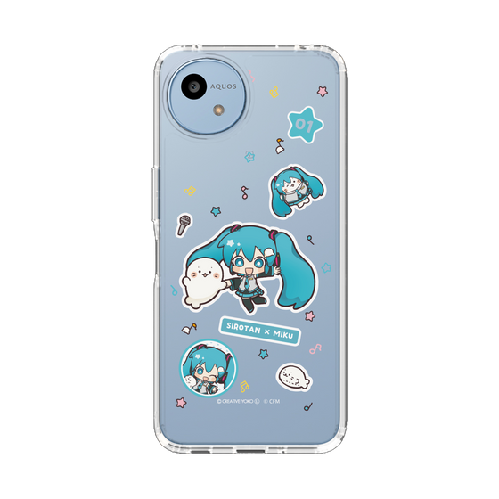 スリムプロテクションケース［ しろたん×初音ミク - ステッカー ］