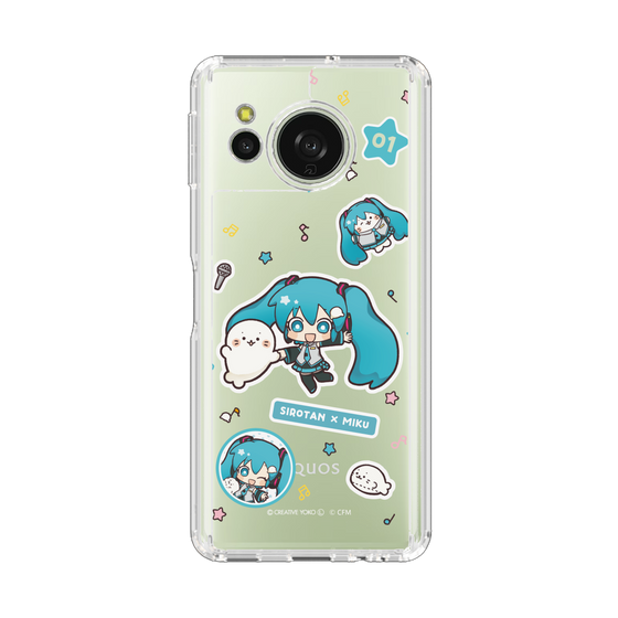 スリムプロテクションケース［ しろたん×初音ミク - ステッカー ］