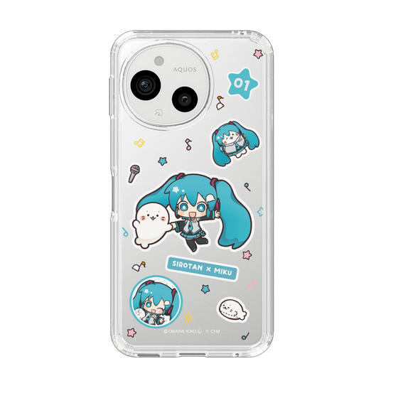 スリムプロテクションケース［ しろたん×初音ミク - ステッカー ］