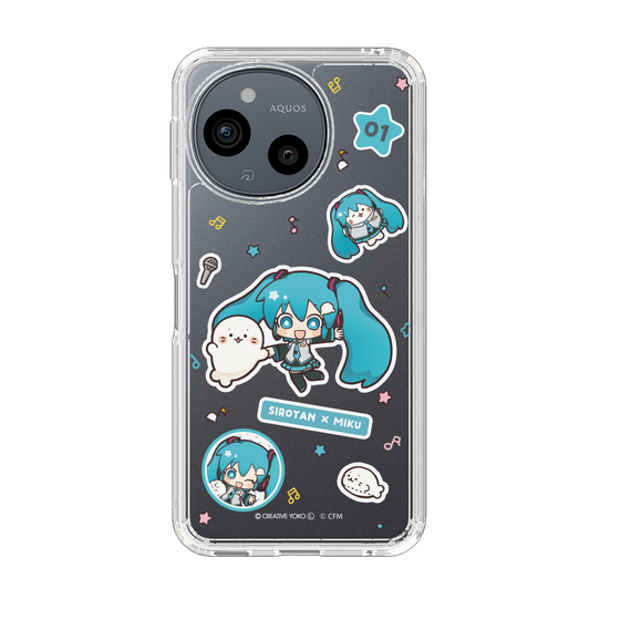 スリムプロテクションケース［ しろたん×初音ミク - ステッカー ］