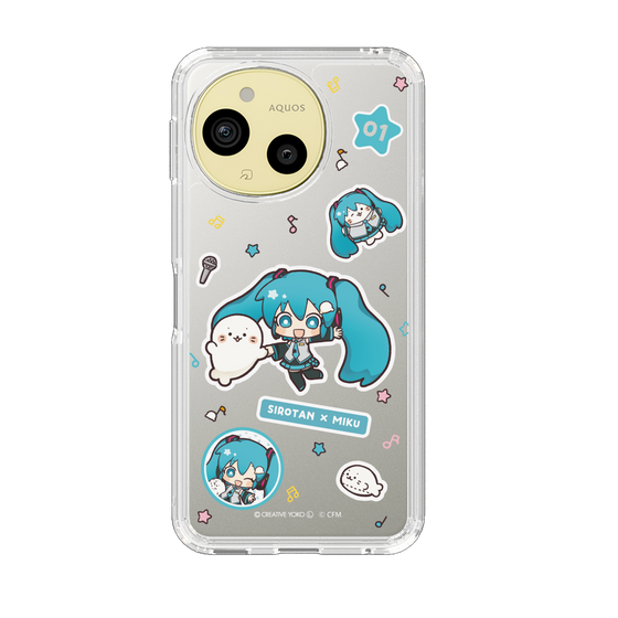 スリムプロテクションケース［ しろたん×初音ミク - ステッカー ］