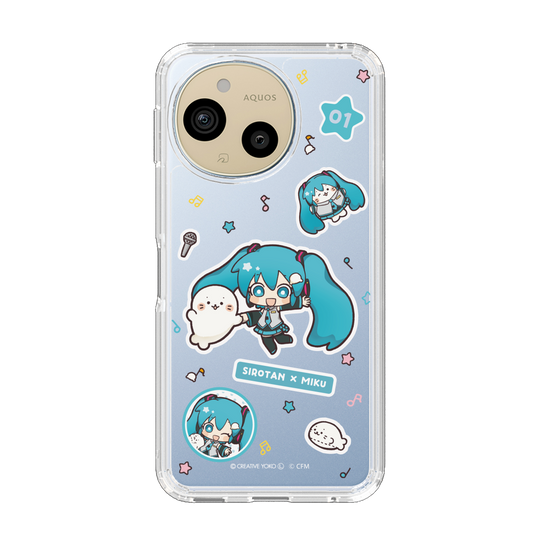 スリムプロテクションケース［ しろたん×初音ミク - ステッカー ］