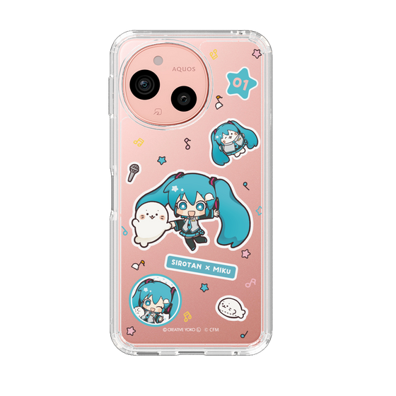 スリムプロテクションケース［ しろたん×初音ミク - ステッカー ］