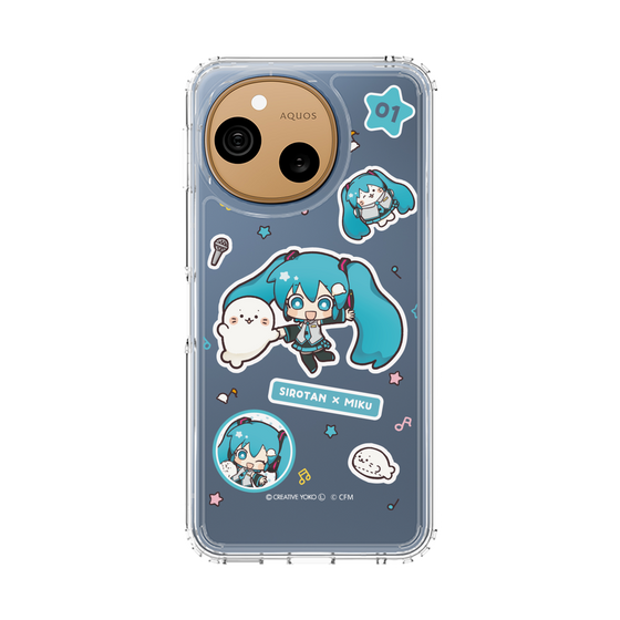 スリムプロテクションケース［ しろたん×初音ミク - ステッカー ］