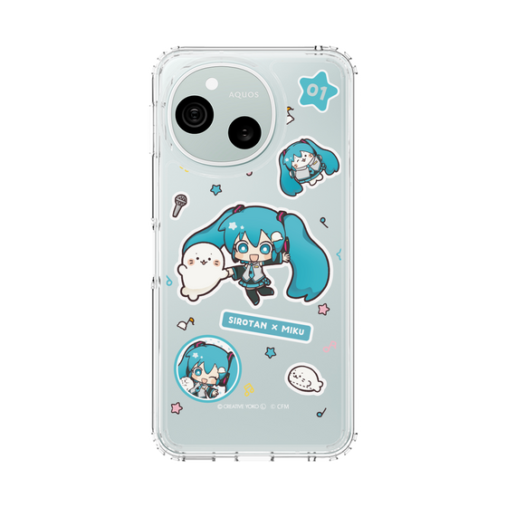 スリムプロテクションケース［ しろたん×初音ミク - ステッカー ］