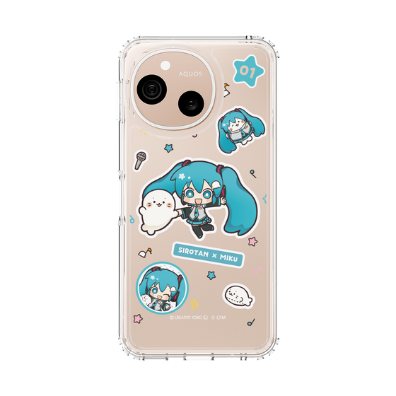 スリムプロテクションケース［ しろたん×初音ミク - ステッカー ］