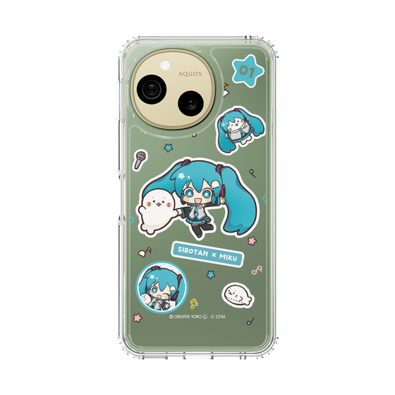スリムプロテクションケース［ しろたん×初音ミク - ステッカー ］