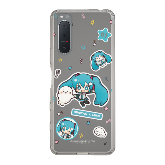 スリムプロテクションケース［ しろたん×初音ミク - ステッカー ］